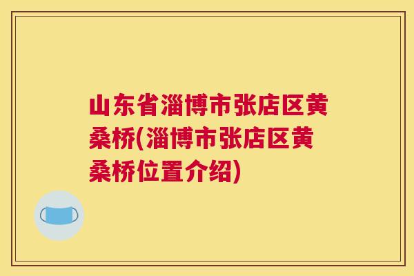 山东省淄博市张店区黄桑桥(淄博市张店区黄桑桥位置介绍)