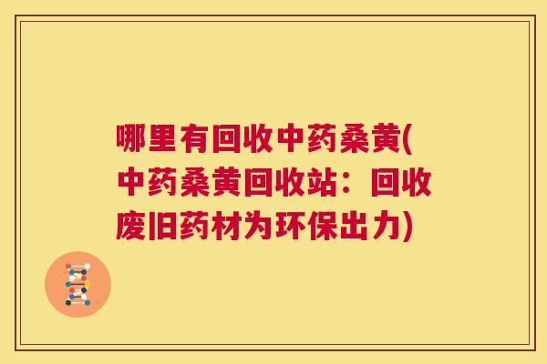 哪里有回收桑黄(桑黄回收站:回收废旧药材为环保出力) 哪里有回收桑黄(桑黄回收站:回收废旧药材为环保出力)