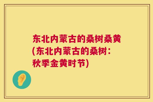 东北内蒙古的桑树桑黄(东北内蒙古的桑树:秋季金黄时节) 东北内蒙古的桑树桑黄(东北内蒙古的桑树:秋季金黄时节)