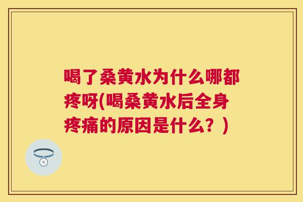 喝了桑黄水为什么哪都疼呀(喝桑黄水后全身的原因是什么?) 喝了桑黄水为什么哪都疼呀(喝桑黄水后全身的原因是什么?)