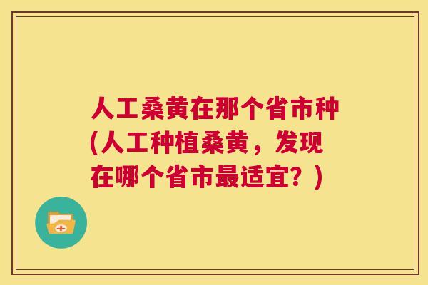 人工桑黄在那个省市种(人工种植桑黄,发现在哪个省市适宜?) 人工桑黄在那个省市种(人工种植桑黄,发现在哪个省市适宜?)