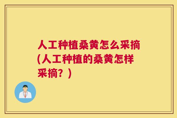 人工种植桑黄怎么采摘(人工种植的桑黄怎样采摘?) 人工种植桑黄怎么采摘(人工种植的桑黄怎样采摘?)
