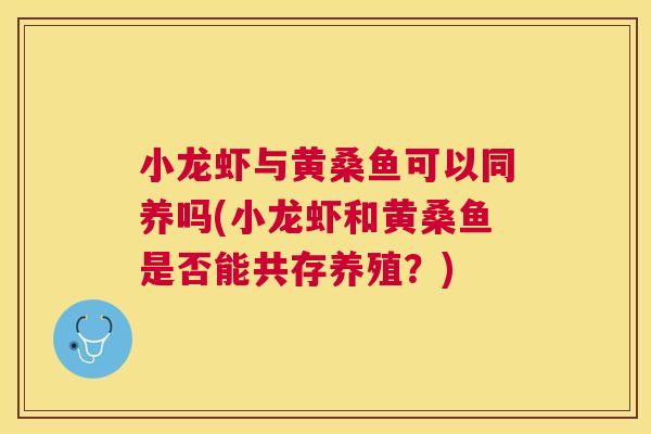 小龙虾与黄桑鱼可以同养吗(小龙虾和黄桑鱼是否能共存养殖?) 小龙虾与黄桑鱼可以同养吗(小龙虾和黄桑鱼是否能共存养殖?)