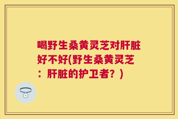 喝野生桑黄灵芝对好不好(野生桑黄灵芝:的护卫者?) 喝野生桑黄灵芝对好不好(野生桑黄灵芝:的护卫者?)