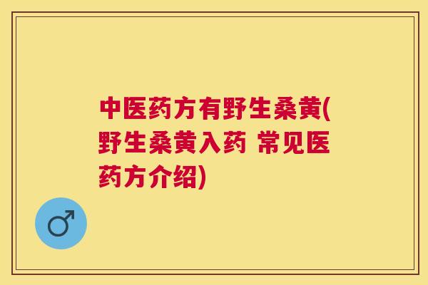 中医药方有野生桑黄(野生桑黄入药 常见医药方介绍) 中医药方有野生桑黄(野生桑黄入药 常见医药方介绍)