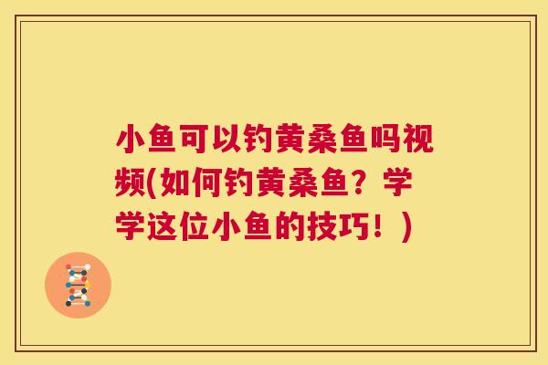 小鱼可以钓黄桑鱼吗视频(如何钓黄桑鱼?学学这位小鱼的技巧!) 小鱼可以钓黄桑鱼吗视频(如何钓黄桑鱼?学学这位小鱼的技巧!)
