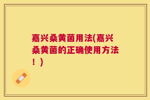 嘉兴桑黄菌用法(嘉兴桑黄菌的正确使用方法!) 嘉兴桑黄菌用法(嘉兴桑黄菌的正确使用方法!)