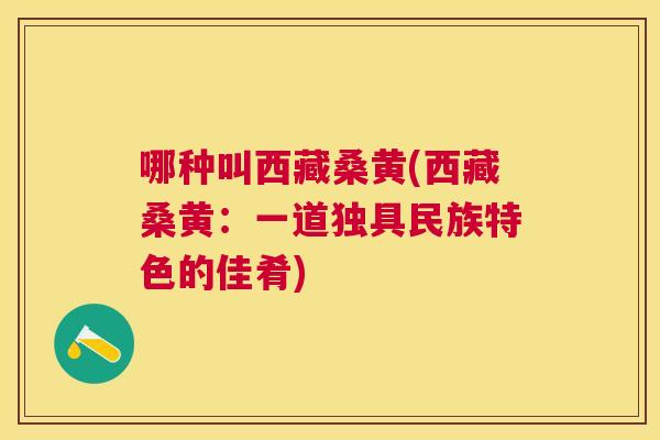哪种叫西藏桑黄(西藏桑黄:一道独具民族特色的佳肴) 哪种叫西藏桑黄(西藏桑黄:一道独具民族特色的佳肴)