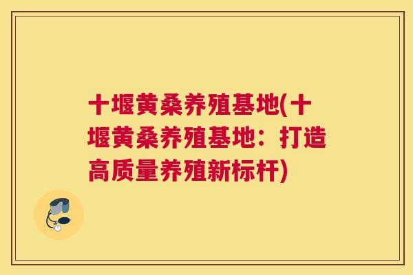 十堰黄桑养殖基地(十堰黄桑养殖基地:打造高质量养殖新标杆) 十堰黄桑养殖基地(十堰黄桑养殖基地:打造高质量养殖新标杆)