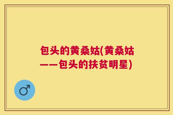 包头的黄桑姑(黄桑姑——包头的扶贫明星) 包头的黄桑姑(黄桑姑——包头的扶贫明星)