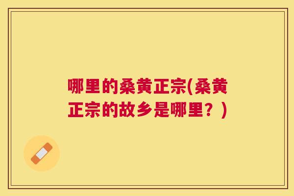 哪里的桑黄正宗(桑黄正宗的故乡是哪里?) 哪里的桑黄正宗(桑黄正宗的故乡是哪里?)
