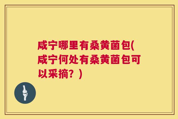 咸宁哪里有桑黄菌包(咸宁何处有桑黄菌包可以采摘?) 咸宁哪里有桑黄菌包(咸宁何处有桑黄菌包可以采摘?)