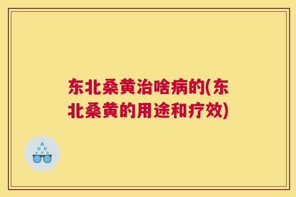 东北桑黄啥的(东北桑黄的用途和疗效) 东北桑黄啥的(东北桑黄的用途和疗效)