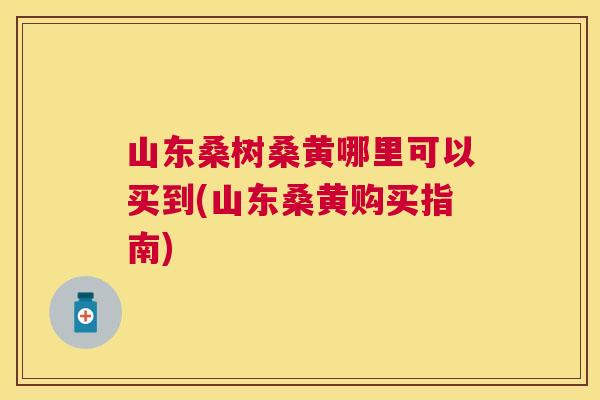 山东桑树桑黄哪里可以买到(山东桑黄购买指南) 山东桑树桑黄哪里可以买到(山东桑黄购买指南)