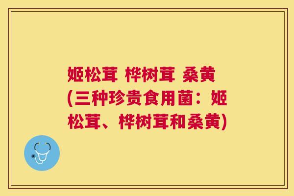 姬松茸 桦树茸 桑黄(三种珍贵食用菌:姬松茸、桦树茸和桑黄) 姬松茸 桦树茸 桑黄(三种珍贵食用菌:姬松茸、桦树茸和桑黄)