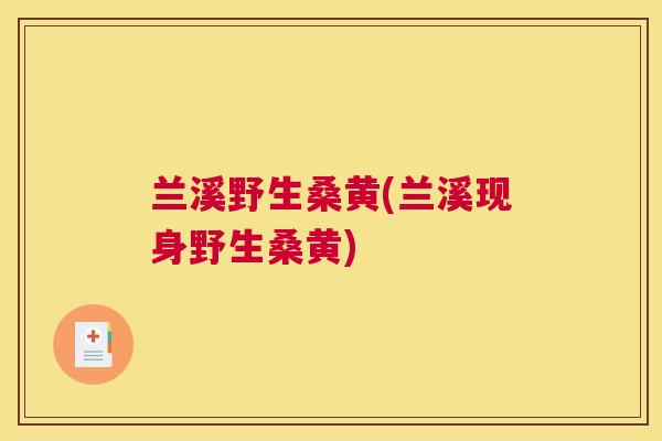 兰溪野生桑黄(兰溪现身野生桑黄) 兰溪野生桑黄(兰溪现身野生桑黄)