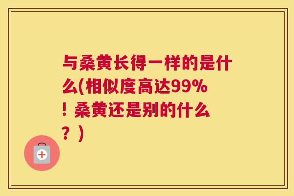 与桑黄长得一样的是什么(相似度高达99%! 桑黄还是别的什么?) 与桑黄长得一样的是什么(相似度高达99%! 桑黄还是别的什么?)
