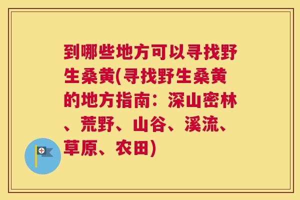 到哪些地方可以寻找野生桑黄(寻找野生桑黄的地方指南:深山密林、荒野、山谷、溪流、草原、农田) 到哪些地方可以寻找野生桑黄(寻找野生桑黄的地方指南:深山密林、荒野、山谷、溪流、草原、农田)