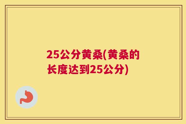 25公分黄桑(黄桑的长度达到25公分) 25公分黄桑(黄桑的长度达到25公分)