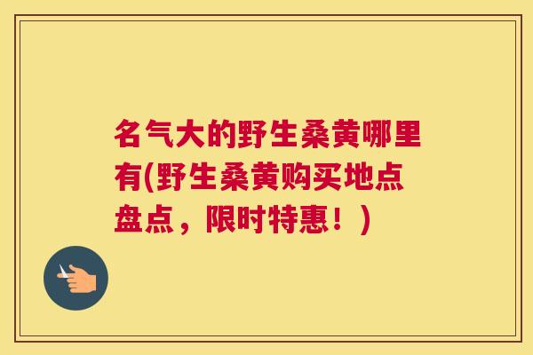 名气大的野生桑黄哪里有(野生桑黄购买地点盘点，限时特惠！)
