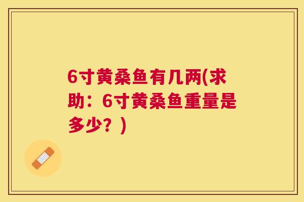 6寸黄桑鱼有几两(求助:6寸黄桑鱼重量是多少?) 6寸黄桑鱼有几两(求助:6寸黄桑鱼重量是多少?)
