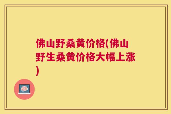 佛山野桑黄价格(佛山野生桑黄价格大幅上涨)