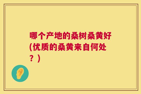 哪个产地的桑树桑黄好(优质的桑黄来自何处?) 哪个产地的桑树桑黄好(优质的桑黄来自何处?)