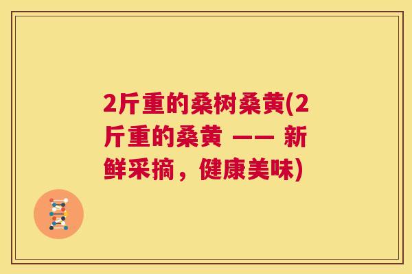 2斤重的桑树桑黄(2斤重的桑黄 —— 新鲜采摘,健康美味) 2斤重的桑树桑黄(2斤重的桑黄 —— 新鲜采摘,健康美味)
