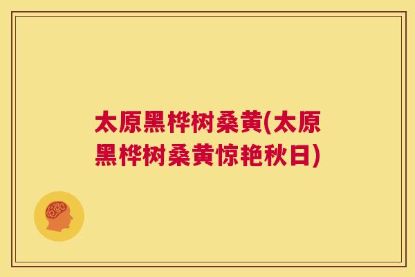 太原黑桦树桑黄(太原黑桦树桑黄惊艳秋日) 太原黑桦树桑黄(太原黑桦树桑黄惊艳秋日)