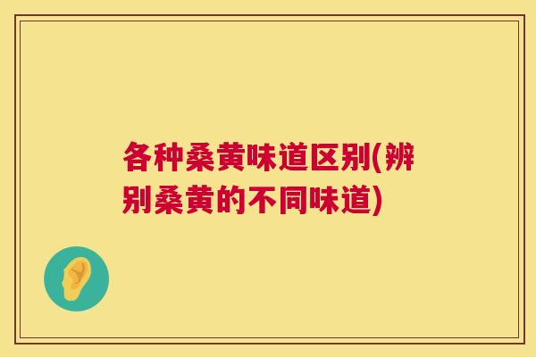 各种桑黄味道区别(辨别桑黄的不同味道) 各种桑黄味道区别(辨别桑黄的不同味道)