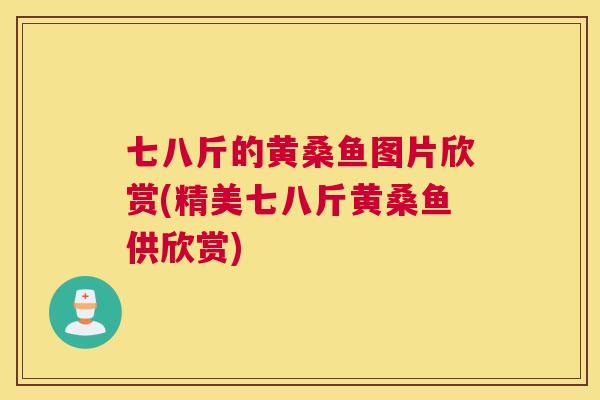七八斤的黄桑鱼图片欣赏(精美七八斤黄桑鱼供欣赏) 七八斤的黄桑鱼图片欣赏(精美七八斤黄桑鱼供欣赏)