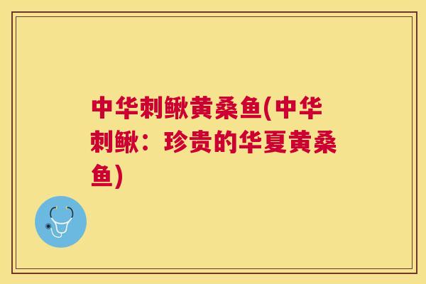 中华刺鳅黄桑鱼(中华刺鳅：珍贵的华夏黄桑鱼)