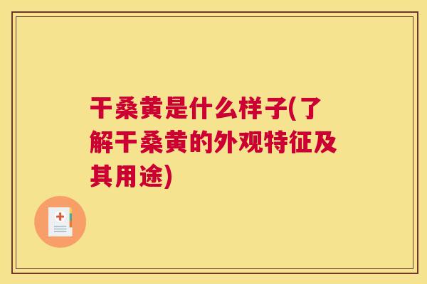 干桑黄是什么样子(了解干桑黄的外观特征及其用途) 干桑黄是什么样子(了解干桑黄的外观特征及其用途)