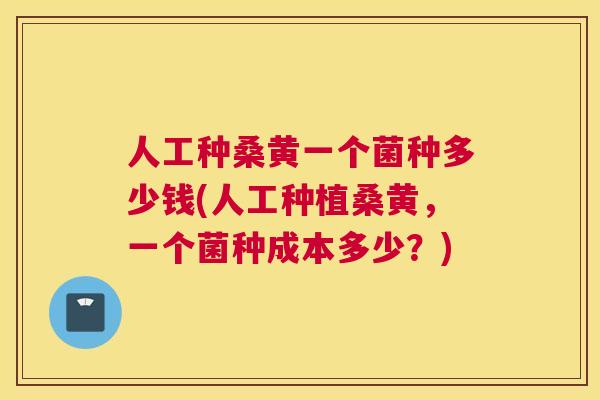 人工种桑黄一个菌种多少钱(人工种植桑黄,一个菌种成本多少?) 人工种桑黄一个菌种多少钱(人工种植桑黄,一个菌种成本多少?)