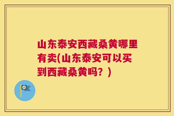 山东泰安西藏桑黄哪里有卖(山东泰安可以买到西藏桑黄吗？)