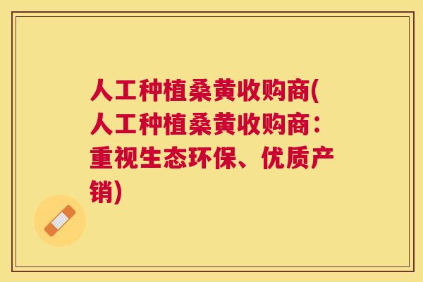 人工种植桑黄收购商(人工种植桑黄收购商:重视生态环保、优质产销) 人工种植桑黄收购商(人工种植桑黄收购商:重视生态环保、优质产销)