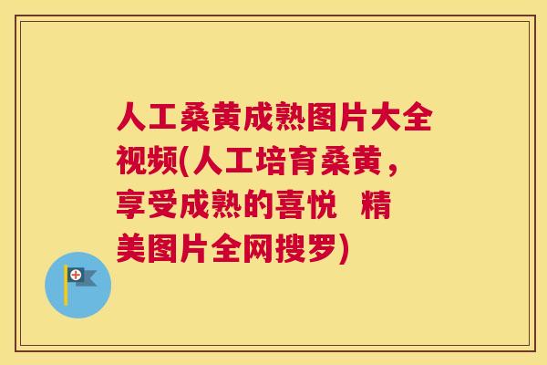 人工桑黄成熟图片大全视频(人工培育桑黄,享受成熟的喜悦 精美图片全网搜罗) 人工桑黄成熟图片大全视频(人工培育桑黄,享受成熟的喜悦 精美图片全网搜罗)