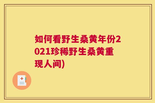 如何看野生桑黄年份2021珍稀野生桑黄重现人间) 如何看野生桑黄年份2021珍稀野生桑黄重现人间)