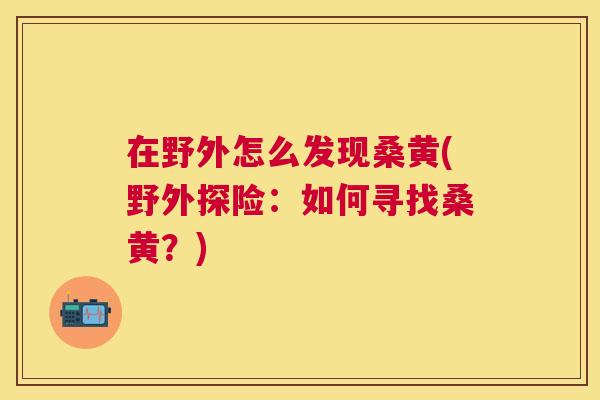 在野外怎么发现桑黄(野外探险:如何寻找桑黄?) 在野外怎么发现桑黄(野外探险:如何寻找桑黄?)