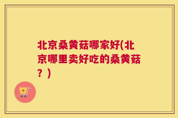北京桑黄菇哪家好(北京哪里卖好吃的桑黄菇?) 北京桑黄菇哪家好(北京哪里卖好吃的桑黄菇?)