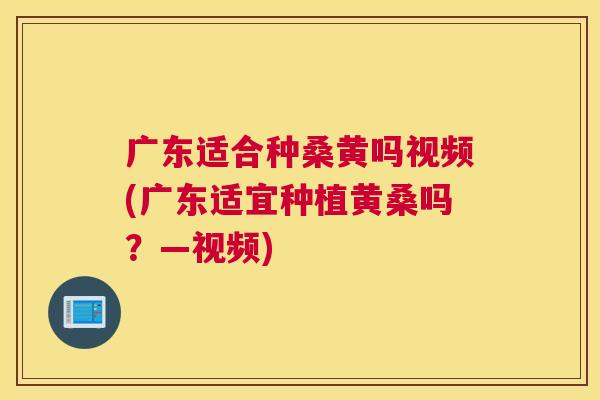广东适合种桑黄吗视频(广东适宜种植黄桑吗?—视频) 广东适合种桑黄吗视频(广东适宜种植黄桑吗?—视频)
