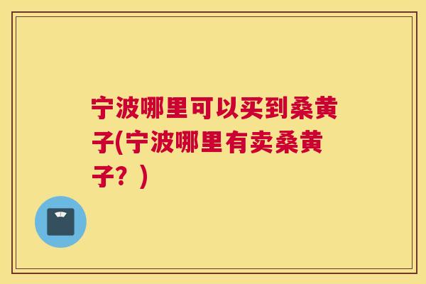 宁波哪里可以买到桑黄子(宁波哪里有卖桑黄子?) 宁波哪里可以买到桑黄子(宁波哪里有卖桑黄子?)