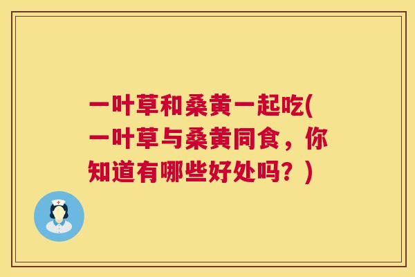 一叶草和桑黄一起吃(一叶草与桑黄同食,你知道有哪些好处吗?) 一叶草和桑黄一起吃(一叶草与桑黄同食,你知道有哪些好处吗?)