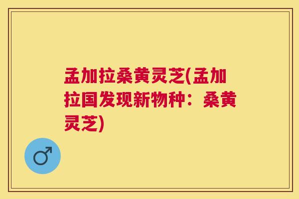 孟加拉桑黄灵芝(孟加拉国发现新物种:桑黄灵芝) 孟加拉桑黄灵芝(孟加拉国发现新物种:桑黄灵芝)