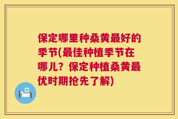 保定哪里种桑黄好的季节(佳种植季节在哪儿?保定种植桑黄优时期抢先了解) 保定哪里种桑黄好的季节(佳种植季节在哪儿?保定种植桑黄优时期抢先了解)