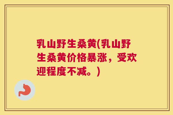 乳山野生桑黄(乳山野生桑黄价格暴涨,受欢迎程度不减。) 乳山野生桑黄(乳山野生桑黄价格暴涨,受欢迎程度不减。)