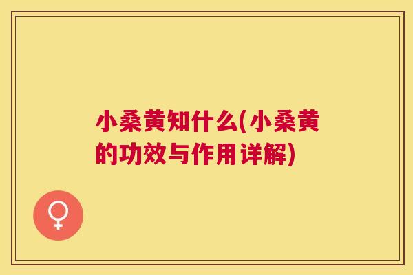 小桑黄知什么(小桑黄的功效与作用详解) 小桑黄知什么(小桑黄的功效与作用详解)