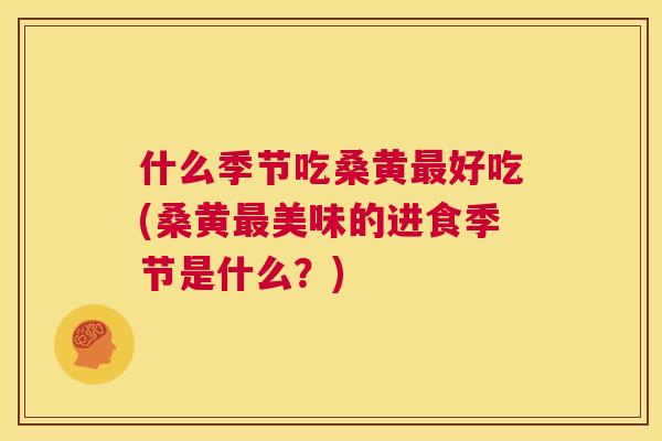 什么季节吃桑黄好吃(桑黄美味的进食季节是什么?) 什么季节吃桑黄好吃(桑黄美味的进食季节是什么?)