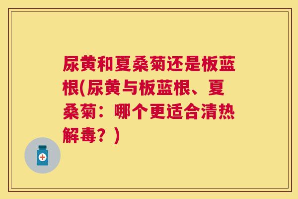 尿黄和夏桑菊还是板蓝根(尿黄与板蓝根、夏桑菊:哪个更适合清热?) 尿黄和夏桑菊还是板蓝根(尿黄与板蓝根、夏桑菊:哪个更适合清热?)