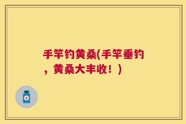 手竿钓黄桑(手竿垂钓,黄桑大丰收!) 手竿钓黄桑(手竿垂钓,黄桑大丰收!)